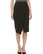 Donna Karan New York Crepe Wrap Pencil Skirt - Lyst