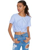 Nasty Gal Tie The Knot Crop Top - Lyst