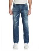 Dolce & Gabbana Distressed Straight-Leg Jeans - Lyst