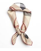 Burberry Camel Check Silk Scarf - Lyst