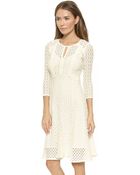 Nanette Lepore Drumbeat Knit Dress - Ivory - Lyst