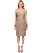Sue Wong Neck Dress - Lyst