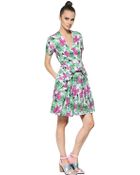 Antonio Marras Floral Print Ruffled Cotton Poplin Dress - Lyst