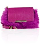 Emilio Pucci Leather/Fur Mini Newton Clutch - Lyst