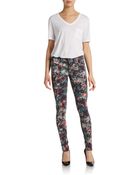 By Zoé Printed Skinny Pants - Lyst