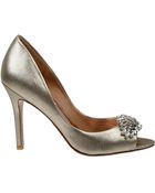 Badgley Mischka Lavender Suede Heels - Lyst