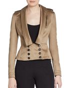 Burberry Prorsum Cotton Peplum Jacket - Lyst