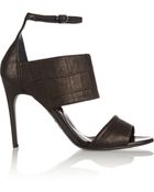McQ by Alexander McQueen Croc-Effect Leather Sandals - Lyst