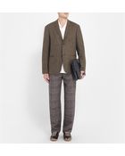 Christophe Lemaire Brown Wool-Tweed Suit Jacket - Lyst