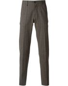 Ermenegildo Zegna Houndstooth Check Pattern Trousers - Lyst
