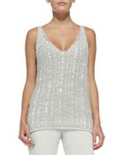 Donna Karan New York Cashmere Sleeveless V-neck Tunic - Lyst