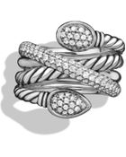 David Yurman Renaissance Crossover Ring With Diamonds - Lyst