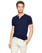 Gap Indigo Henley - Lyst
