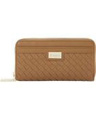 Dune Keave Woven Zip-around Purse - Lyst