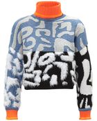 Leutton Postle Multi Fluffy Jacquard Polo Jumper - Lyst