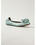 Lanvin Flower Detail Ballerinas - Lyst