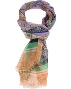 Etro Sheer Paisley Scarf - Lyst
