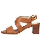 MICHAEL Michael Kors Maria Leather City Sandal - Lyst