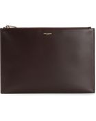 Saint Laurent Letters Clutch - Lyst