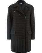 Nicole Farhi Animal Tweed Long Biker - Lyst