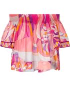 Emilio Pucci Printed Off-Shoulder Blouse - Lyst