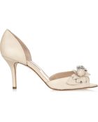 Oscar de la Renta Flora Leather Pumps - Lyst
