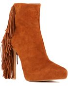 Jeffrey Campbell Sampson-Lo Tan Suede Fringe Booties - Lyst