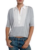 Michelle Mason Bib Top - Lyst