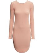 H&M Ribbed Jersey Dress - Lyst