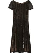 Oscar de la Renta Sequin-embellished Silk-chiffon Dress - Lyst