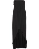 Saint Laurent Strapless Silk-Crepe Gown - Lyst