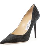 Jimmy Choo Abel Zebra-print Lamé Pump - Lyst