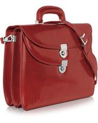 L.a.p.a. Womens Red Leather Briefcase - Lyst