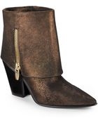 Sigerson Morrison Ilse Metallic Leather Ankle Boots - Lyst