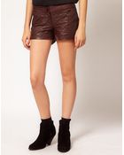 Pepe Jeans Pepe Quilted Leather Shorts - Lyst