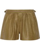 Isabel Marant Abon Texturedleather Shorts - Lyst