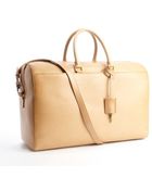 Saint Laurent Natural Leather Shoulder Strap Duffle Bag - Lyst