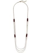 Lucky Brand Red Jade Long Necklace - Lyst