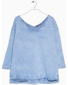 Violeta By Mango Cotton Sweatshirt - Lyst