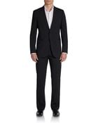 Armani Dotted Striped Stretch Wool Suit - Lyst