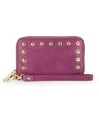 Kenneth Cole Studded Zip-Around Wallet - Lyst