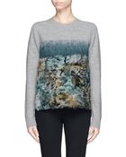 Mo&co. Edition 10 Mohair Fur Ombré Wool Sweater - Lyst