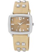 Nine West Womens Studded Natural Strap 32x37mm Nw - Lyst