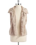 Vince Camuto Faux Fur Vest - Lyst