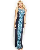 Inc International Concepts Printed Maxi Halter Dress - Lyst