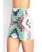 Forever 21 Sequined Chiffon Mini Skirt - Lyst