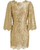 Dolce & Gabbana Metallic Lace Dress - Lyst