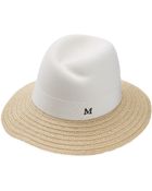 Maison Michel Virginie Straw And Felt Trilby - Lyst