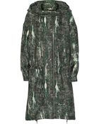 Stella McCartney Hooded Jacquard Parka - Lyst
