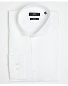 Hugo Boss White Stretch Cotton Spread Collar Dress Shirt - Lyst